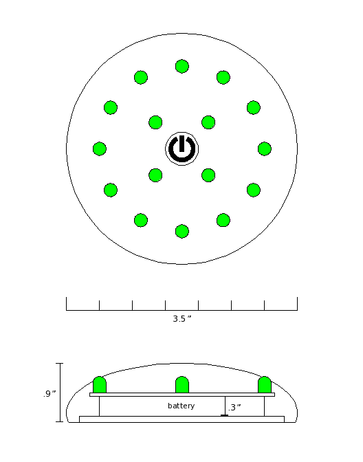 LED puck concept drawing