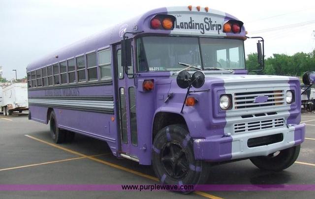 Converted schoolbus, right front