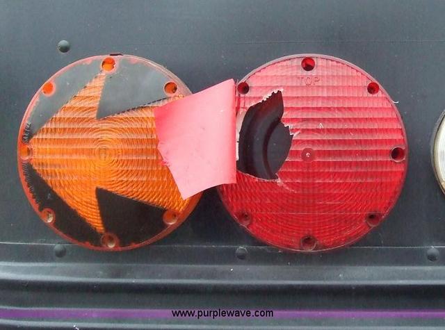 Damaged schoolbus taillight