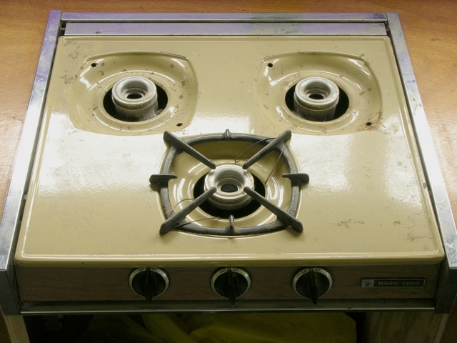 Stovetop before cleaning