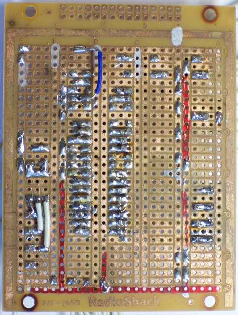 LogoChip prototyping board, back side