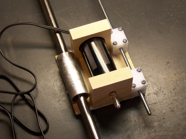CNC drill sled, lower left view