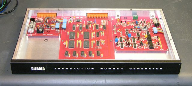 Diebold Transaction Number Generator, front view