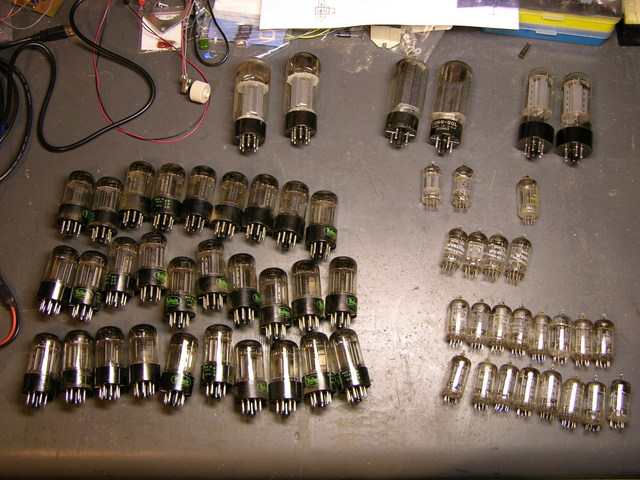 Vacuum tubes from Baldin 45HP2 electronic organ