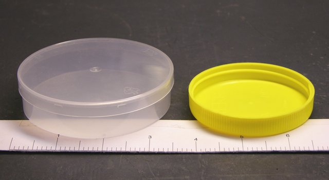 Electrical tape container and peanut butter jar lid