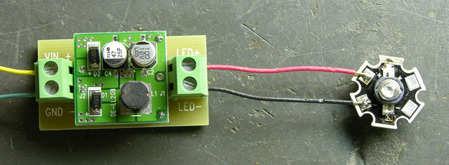 LED driver and 3W green LED