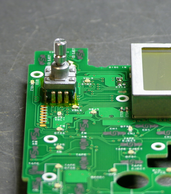 Rotary encoder on circuit board