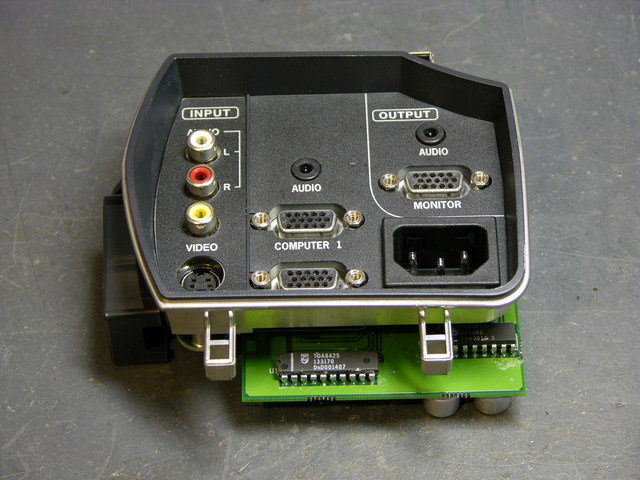 Projector input panel