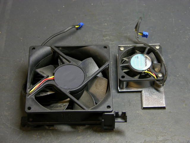 Two projector cooling fans