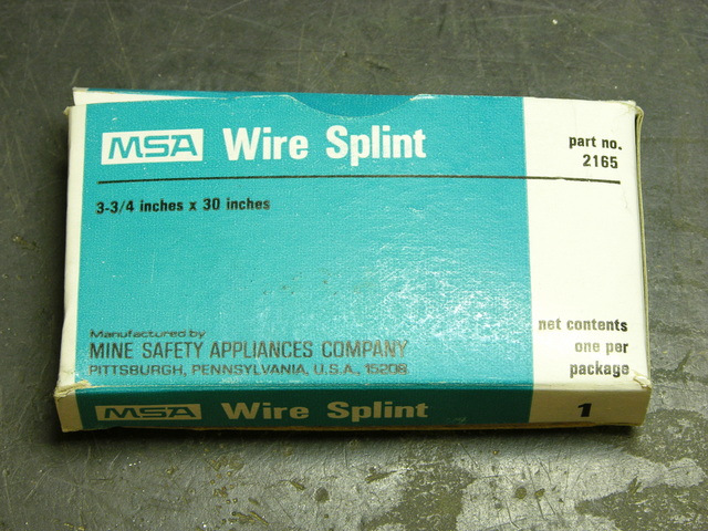 Wire splint box, front cover