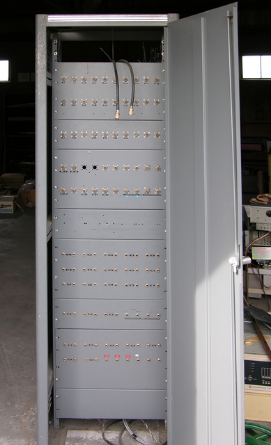 AV distribution rack from Slim, front