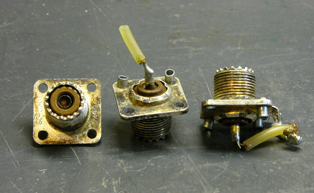 Oxidized SO-239 jacks