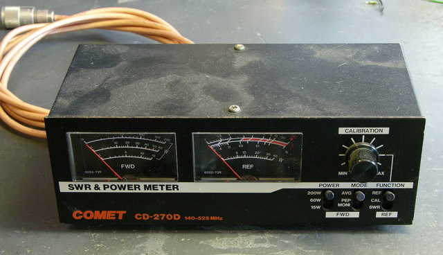 Comet CD-270D SWR & Power Meter, front