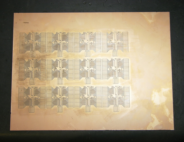 Copper PCB with A6276 LED control boards milled