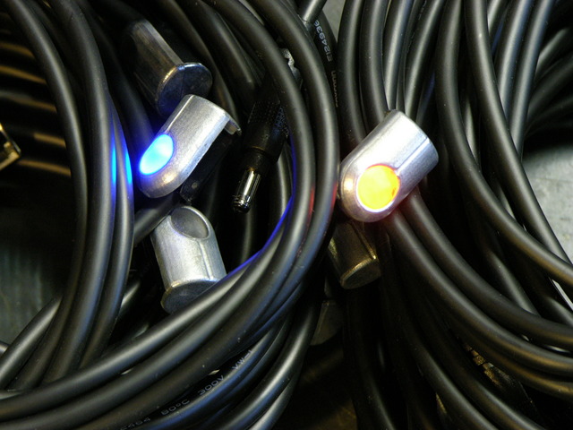 Closeup of remote LED indicators