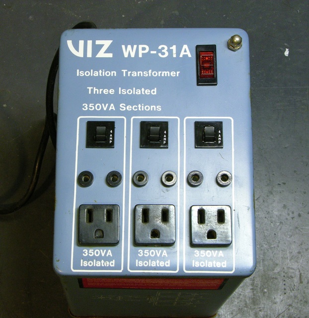 Viz WP-31A isolation transformer with carrying handles removed