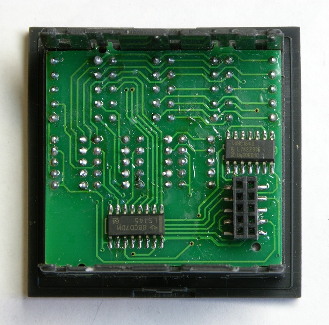 PID controller front panel, solder side