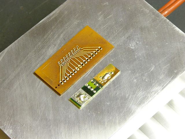 Testing bakelite and fiberglass PCBs on solder reflow hotplate