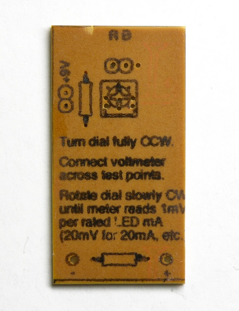 PC board with iron-on 'silkscreen' layer