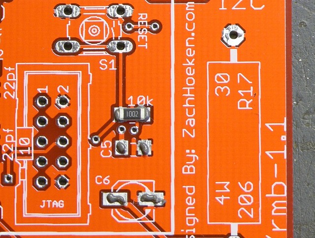 Unlabelled R1 on MakerBot Cupcake motherboard