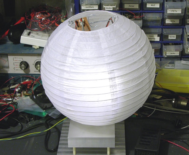 Paper lantern with LED lighting