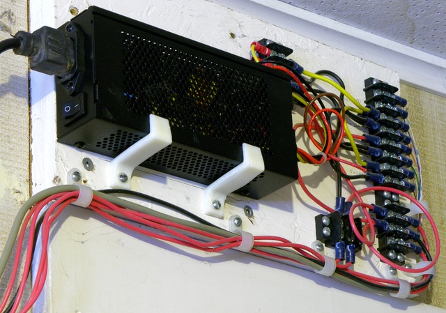 Electric lock wiring panel and power supply