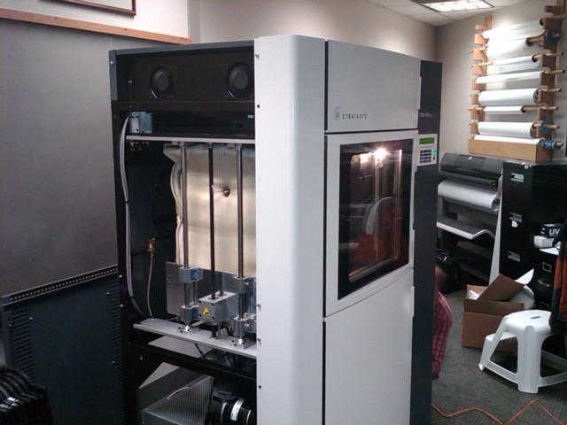 Stratasys ABS rapid-prototyping machine, front left view