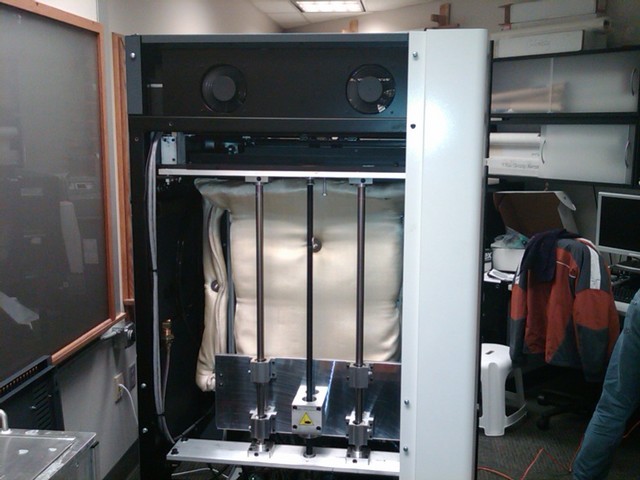 Stratasys ABS rapid-prototyping machine, left side open