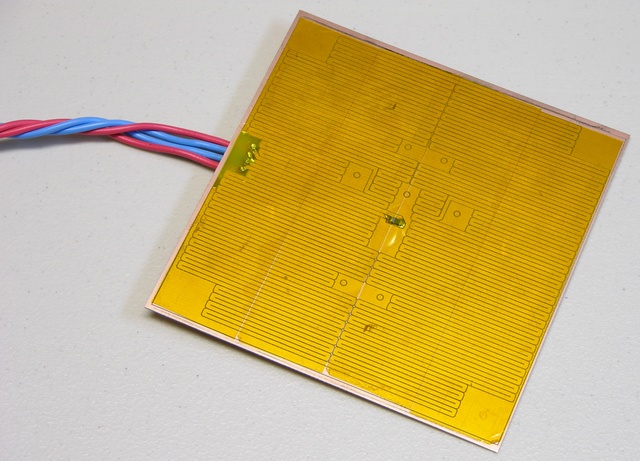 Heater PC board with double-stick kapton tape