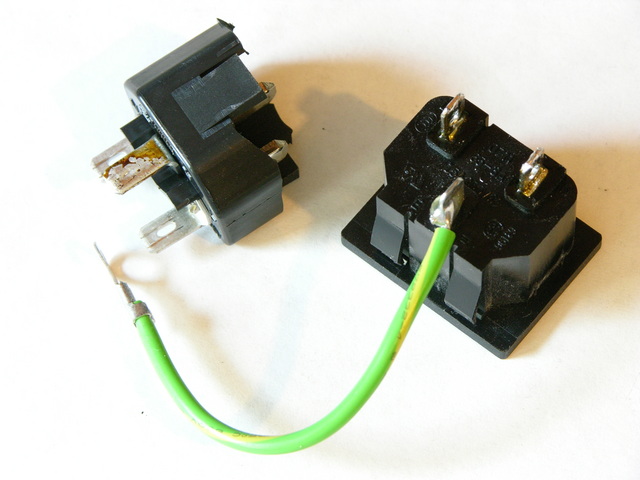 Broken C-14 power jack and replacement