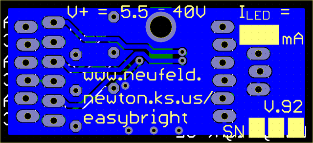 Viewplot Gerber view of final LED driver design, back