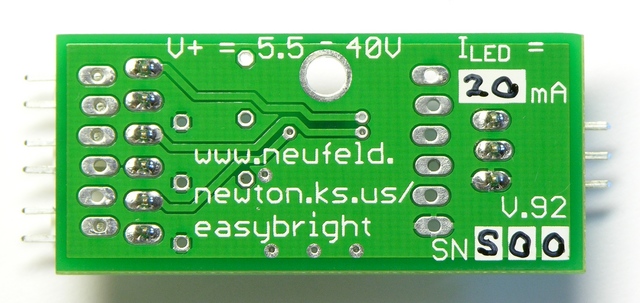 EasyBright-3L constant-current LED string driver, back