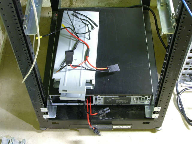 Liebert GXT2-2000RT120 UPS with battery cage disassembled