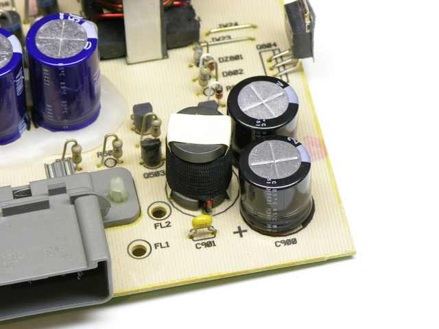 Pi filter in Ford Mach 460 bass amplifier