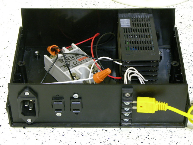 PID controller, back view