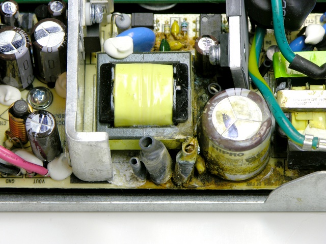 Water-damaged power supply