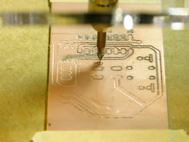 Dremel milling PCB in MakerBot CupCake