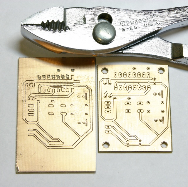 PCB milled in MakerBot CupCake