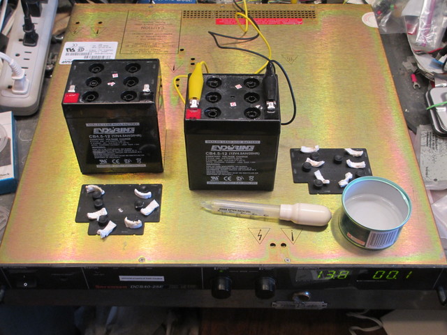 Charging sealed lead-acid batteries with power supply