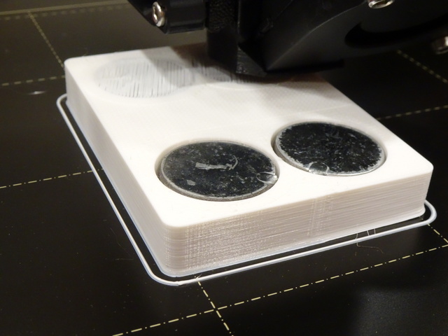 3D printer covering weights inserted into print