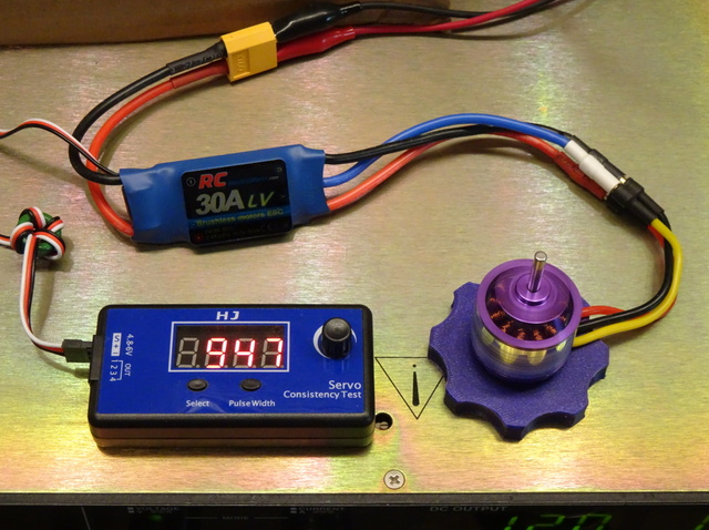 hobby brushless DC motor, running