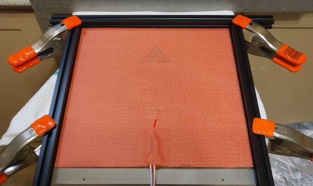 registering Voron 2.4 heating pad on build plate