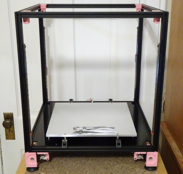 Voron 2.4 frame with built plate installed