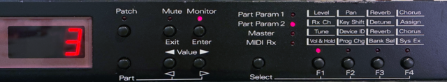 Roland M-OC1 parameter section