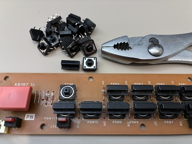 Yamaha QX5 MIDI sequencer control panel PCB