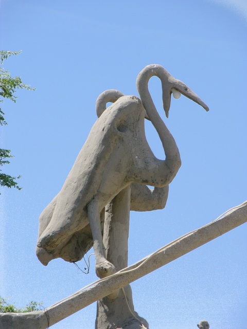 Garden of Eden, Lucas, KS: buzzard light, profile