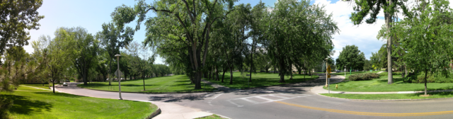 Colorado State University Oval, north end, panorama