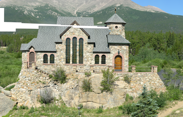 St. Catherine of Siena's Chapel, Allenspark, Colorado, panorama