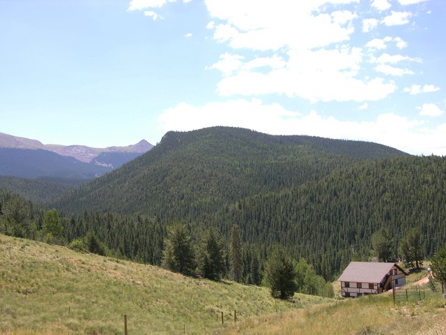 Rocky Mountain Mennonite Camp, Colorado: looking down on Emmental