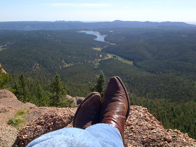 Self-portrait on top of Raspberry Mountain, Colorado